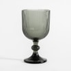 Kieliszek ryflowany szary 330 ml - 1