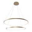 Lampa wisząca LED 2 pierścienie złota BRENO 80 cm - 1