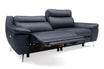 Sofa skórzana z funkcją relaks granatowa PERLE - 4