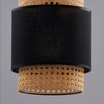 Lampa wisząca rattanowa czarna BOHO 20 cm - 5