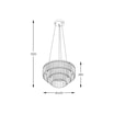 Lampa wisząca glamour złota TIFANNY - 4