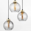 Lampa wisząca transparentna okrągła podstawa DEVI 3 - 2