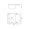 Komplet zlewozmywak QUADRON inox AVENIR SHORT 60x48 cm z baterią - 2
