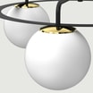 Lampa sufitowa 3 klosze kule czarno-złota BALLO III - 4