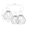 Lampa sufitowa czarno-złota PARKLA BASKET III - 5