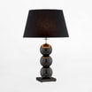 Lampa stołowa z abażurem czarna FUDŻI - 1
