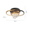 Lampa sufitowa LED czarno-złota ROTAZO - 5