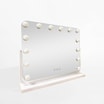 Lustro prostokątne z lampkami LED białe 53x12x45 cm - 1
