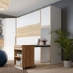 Regał z rozkładanym biurkiem S-ROOM - 2