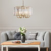 Lampa wisząca glamour złota PARIS 60 cm - 2