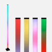 Muzyczna lampa podłogowa LED RGB czarna TUYA z pilotem - 2