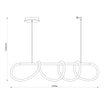 Lampa wisząca LED listwa czarna BALBO - 2