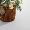 Dekoracja choinka w czapce, zielono-biała, 24 cm - 3