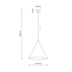 Lampa wisząca czarna CONO 1 - 5