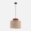 Lampa wisząca abażur DUO JUTA BROWN - 1
