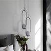 Lampa wisząca  kula czarna DAVOS - 2