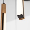 Lampa wisząca LED podstawa okrągła czarna drewniana ELIOT VI - 5