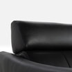 Sofa 2 osobowa skórzana czarna MILANO - 5