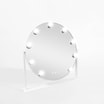 Lustro okrągłe 40 cm z lampkami LED białe - 1
