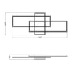 Lampa sufitowa LED ramka czarna ERVI z pilotem - 5