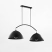Lampa wisząca 2 klosze czarna FARO - 1