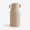 Wazon ceramiczny z uchwytami beżowy 22 cm - 3