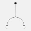 Lampa wisząca 2 kule czarna NOVA - 1