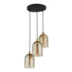 Lampa wisząca 3 klosze bursztyn SATIPO - 4