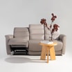 Sofa 3-osobowa z funkcją relaksu skórzana ALASSIO - 1
