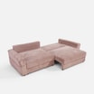 Sofa rozkładana 4-osobowa NOEMI pudrowy róż - 5