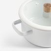 Komplet garnków GERLACH z pokrywkami NATUR ENAMEL biały - 5