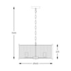 Lampa wisząca chrom MARMO 50 cm - 4