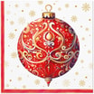 Serwetki bożonarodzeniowe RED BAUBLE WITH ORNAMENT 20 szt. - 1