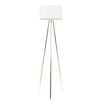 Lampa podłogowa złota abażur biały UMBERTO - 1