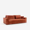 Sofa 3-osobowa rozkładana ruda MEGA NEW - 2