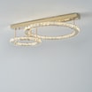Lampa sufitowa LED 2 pierścienie złota GIRONA - 3