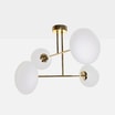Lampa sufitowa 4 owalne klosze złota MILO 60x60 cm - 1