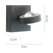 Kinkiet LED RGB Wi-Fi czarny Q-MIA z pilotem - 4