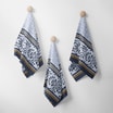 Ściereczka kuchenna szaro-niebieska CARINO 40x60 cm - 3