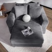 Fotel loveseat szary NOEMI - 3