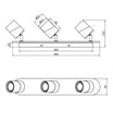 Listwa 3-punktowa regulowane reflektory ARUNI - 5