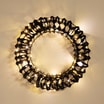 Dekoracja LED wianek, czarny, 30 cm - 2