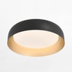 Plafon LED czarno-złoty OSKO z pilotem fi 40 cm - 1