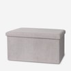 Puf składany, szary, 76x38x38 cm - 1