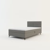 Łóżko kontynentalne jasnoszare MARY 120x200 cm - 1