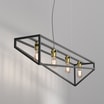 Lampa wisząca loftowa czarno-złota GOTE IV - 4