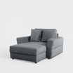 Fotel loveseat szary NOEMI - 1