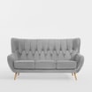 Sofa uszak 3-osobowa jasnoszara KELSO - 1