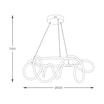Lampa wisząca LED z pierścieniem złota BALBO - 2
