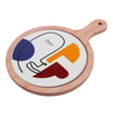 Deska do serwowania z ceramicznym talerzem 17,5 cm - 6